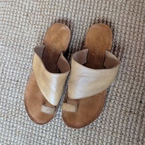 Free People Leather Slides Flip Flops 7.5